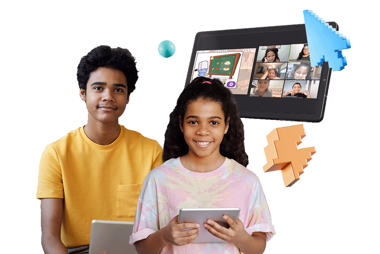 Estudiantes de la Fundación Crack The Code en una clase en vivo